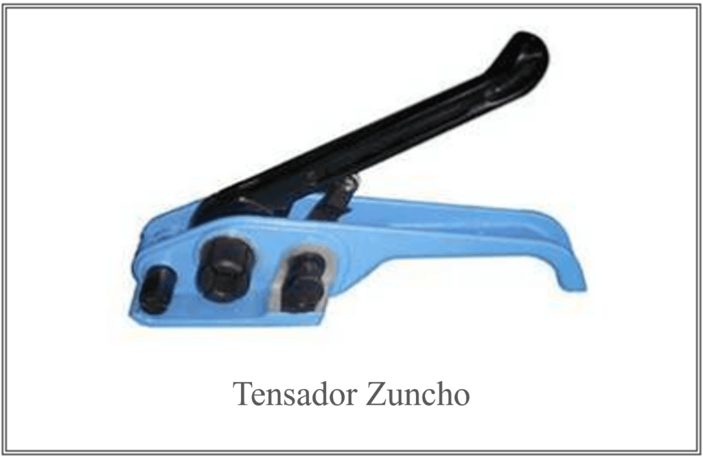 Tensador manual de zuncho con sistema de chicharra